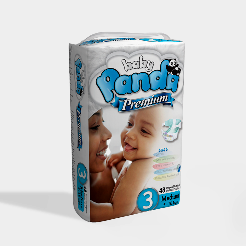 Panda Premium Nappies Size 3 Medium Image