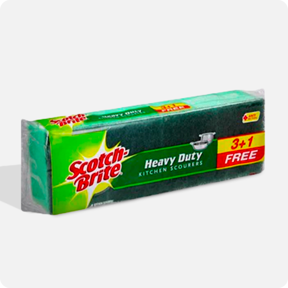Scotch-Brite Heavy Duty Scourers 3+1 Free Image
